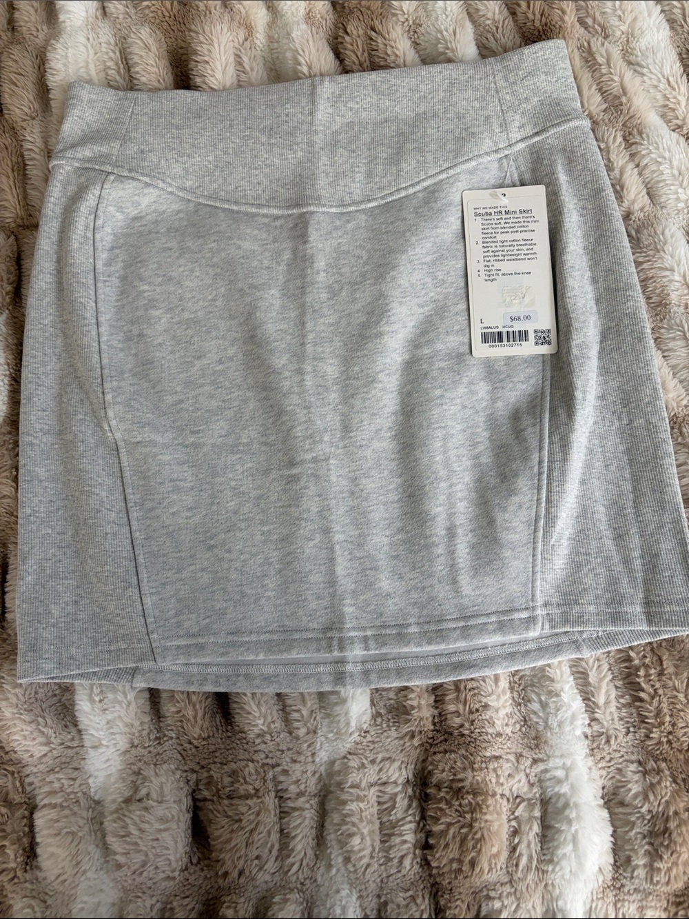 lululemon athletica Light Gray Knit Mini Skirt